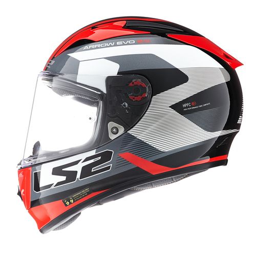 Casco LS2 323 Arrow R Compete Negro / Blanco / Rojo