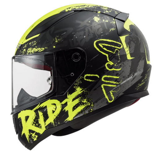 Casco LS2 353 Rapid Naughty Negro / Amarillo Mate
