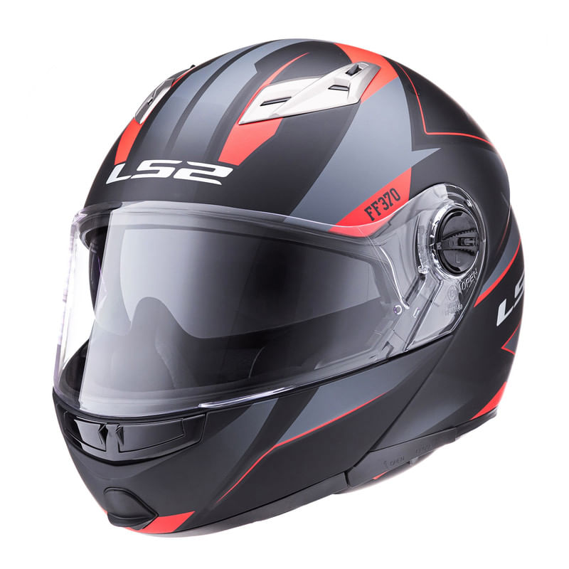 Casco LS2 370 EASY STRIPE NEGRO ROJO LS2 Store