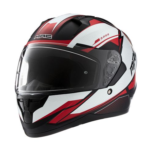 Casco MAC M67 Bass Zepelin Blanco / Rojo / Negro Mate