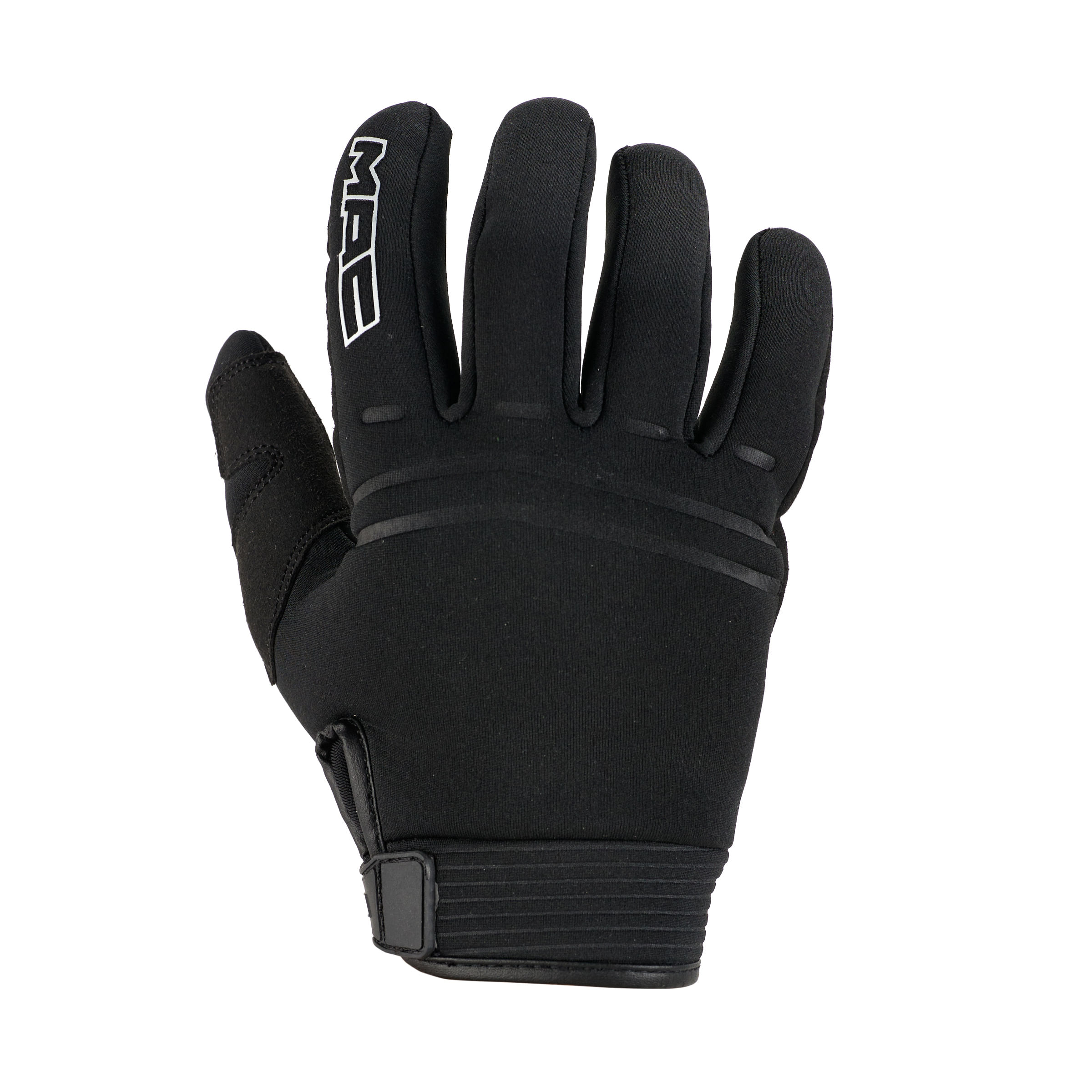 Guantes MAC Cuero Neoprene Atomic Negro - MAC HELMETS