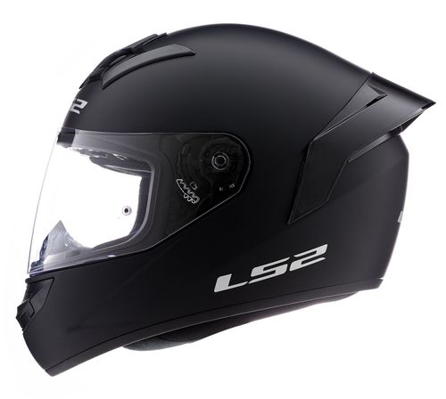 Casco LS2 352 Rookie Mono Mate Negro con Spoiler