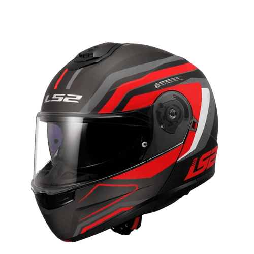 Casco LS2 908 Strobe Phantom Tit Gris / Rojo
