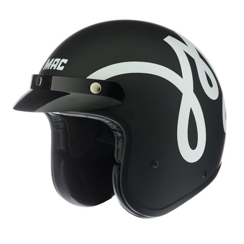 Casco Mac 181 Bowie Curly Negro Mate