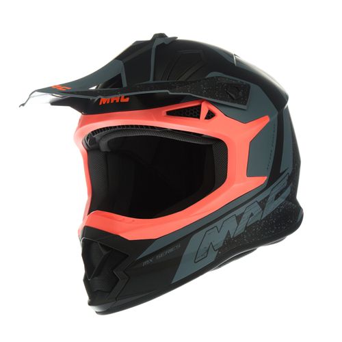 Casco MAC 609 Virtus Foster Negro / Naranja / Mate