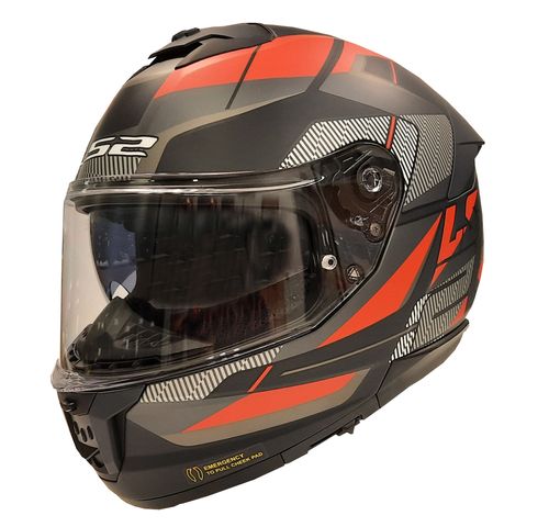 Casco Ls2 Stream II 808 Road Titanium / Gris / Rojo