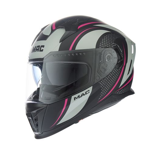 Casco MAC 069 Force Cirkus Negro / Gris / Mate