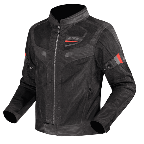 Campera Ls2 Garda Air Hombre Negra / Rojo