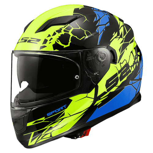 Casco LS2 320 Stream Evo Impact Amarillo / Negro / Mate