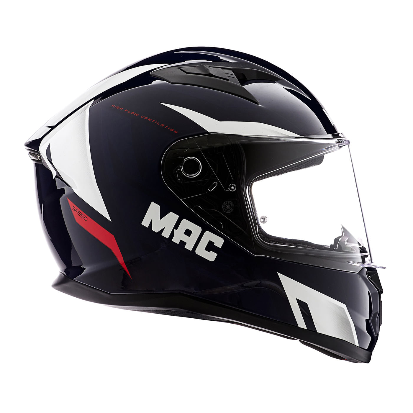 Casco MAC 825 Speed Joy Azul / Blanco / Brillo - MAC Oficial