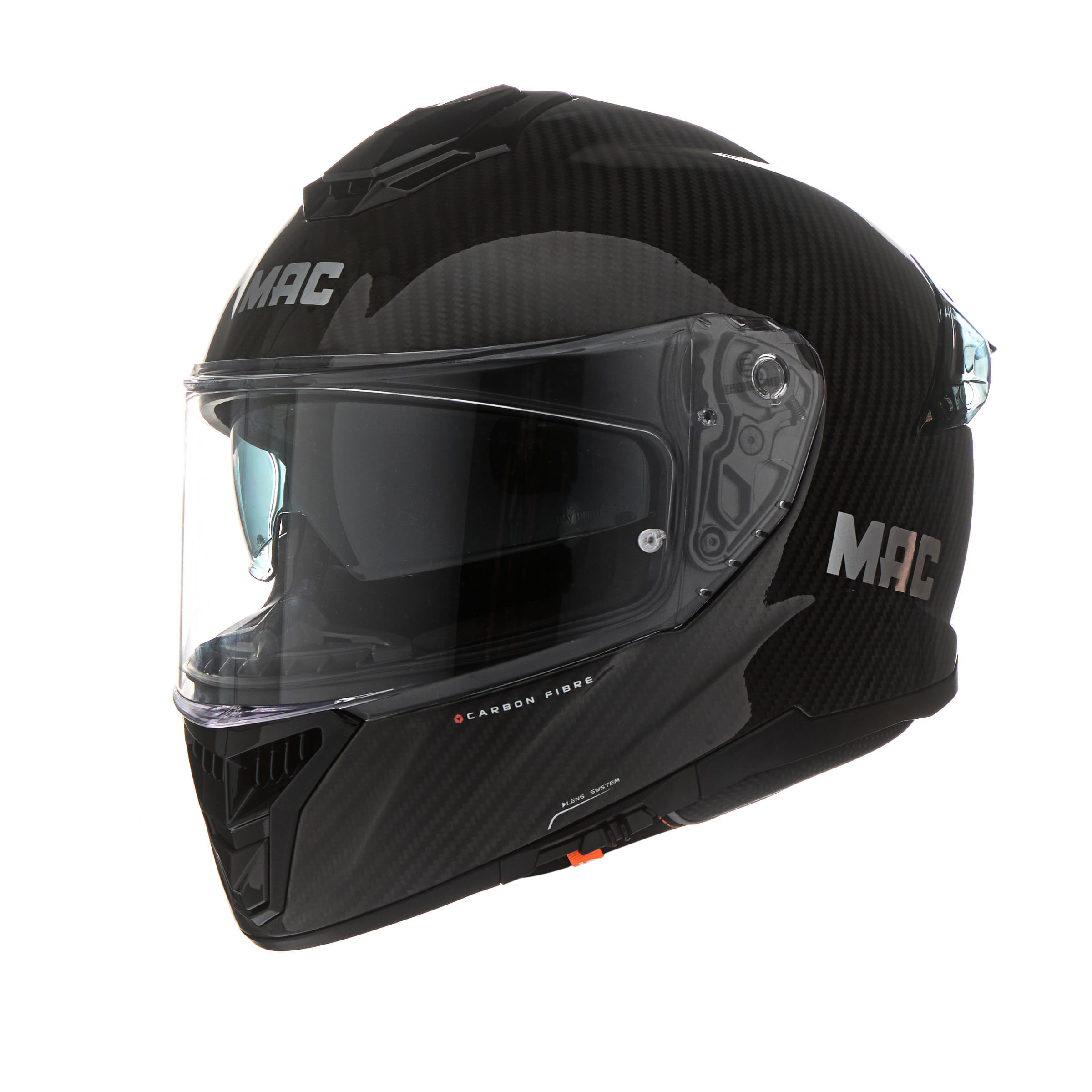 Casco MAC 861 Alpha Carbono Solid Negro / Brillo - 921 Store